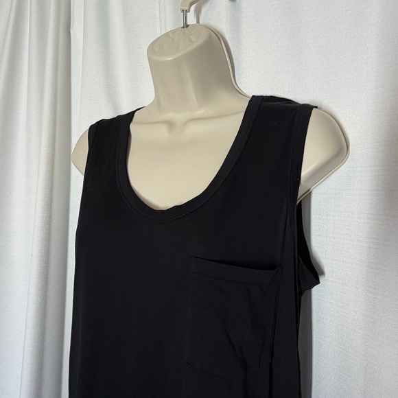 J. Crew Sleeveless T shirt Shift Dress XS Black Summer Minimalist Classic Comfy - Picture 3 of 12